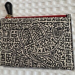 Coach Black and White Key & Card Holder